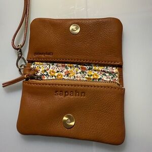 SAPAHN WOO CARD CASE IN WHISKEY NEW WITH TAGS